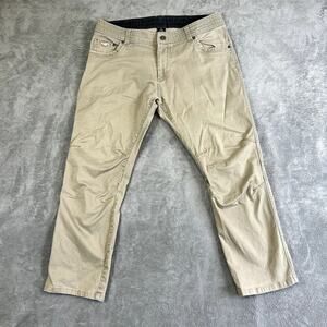 Kuhl Defyr Vintage Patinadye Khaki Pants Men's 38x30 (note patch on back of leg)